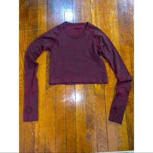 lululemon Swiftly long sleeve custom crop top
